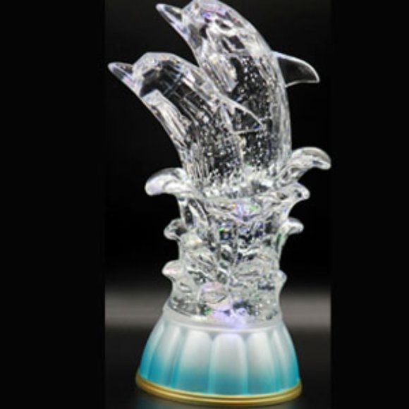 Pair of Dolphin, LED Lighted Sparkling Multi-Color Changing Home Decorative Gift - Picture 4 of 7
